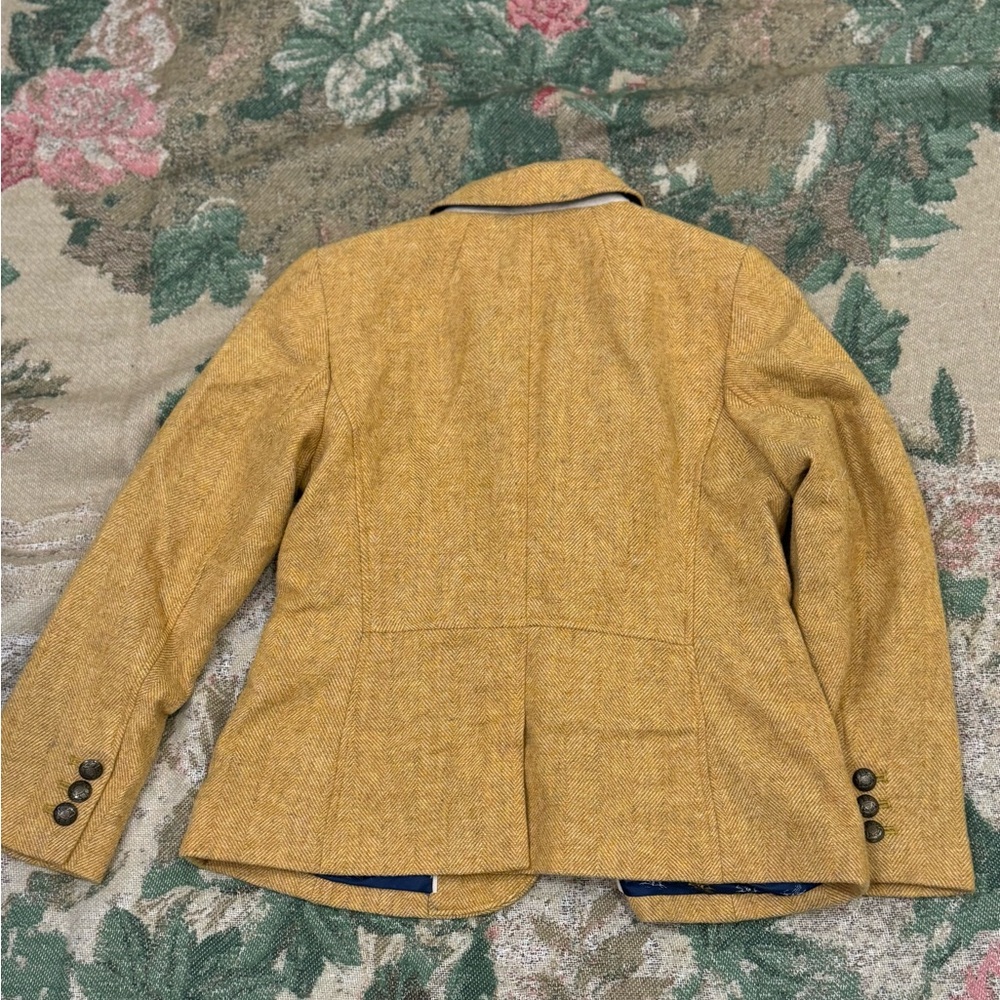 TALBOTS/ SHETLAND WOOL BLAZER - MUSTARD Size 8P - Picture 10 of 13